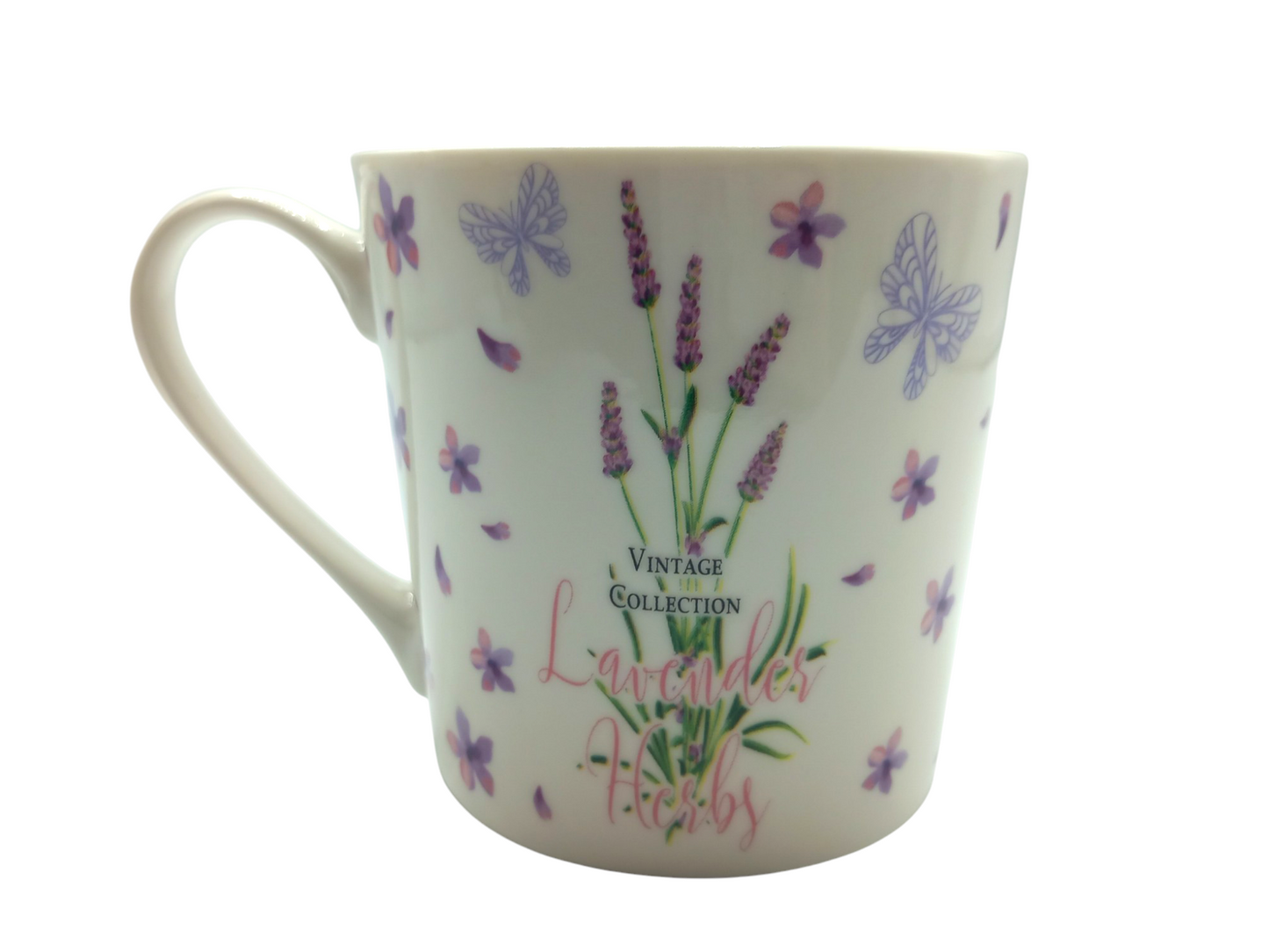 Tazza con lavanda in porcellana in diverse fantasie.