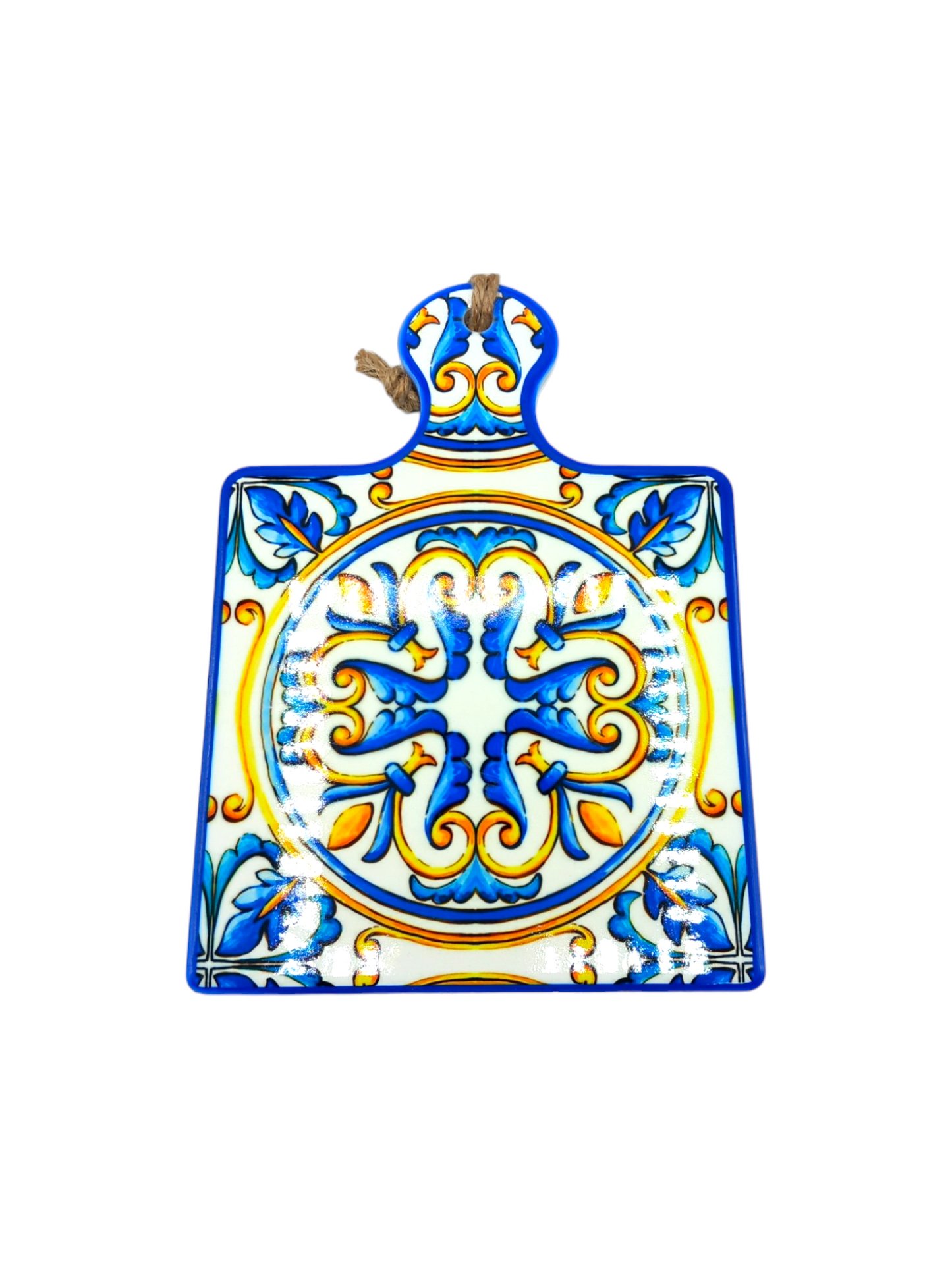 Sottopentola in ceramica con maiolica.