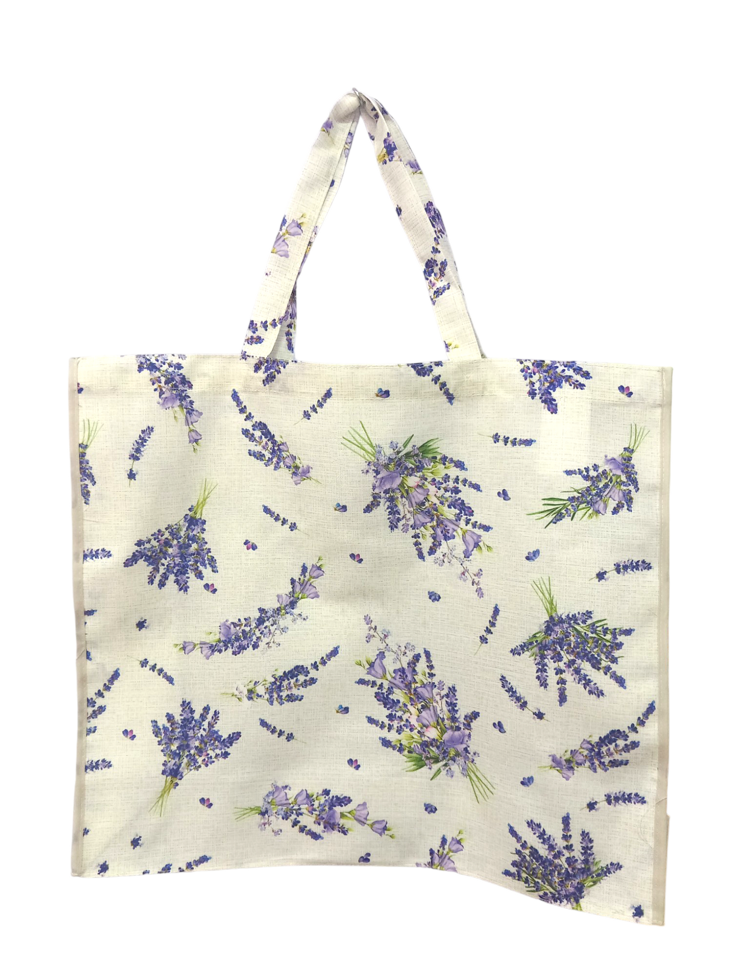 Borsa shopping con lavanda.