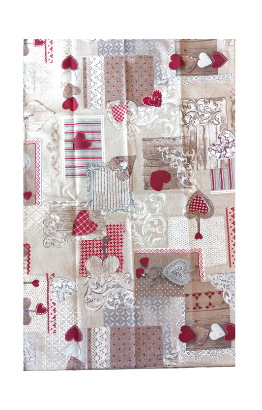 Canovaccio miros con mix di cuori shabby.