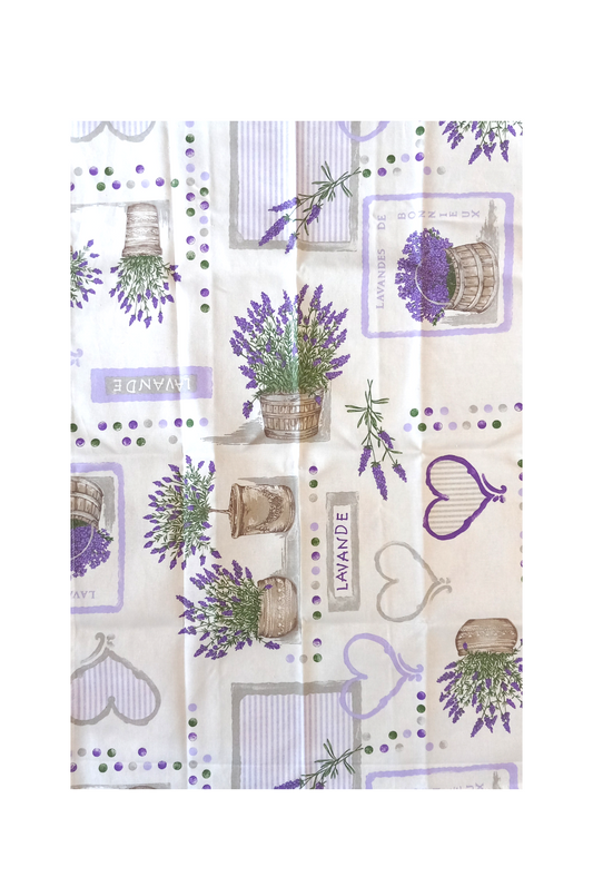 Canovaccio in cotone con lavanda provenzale.